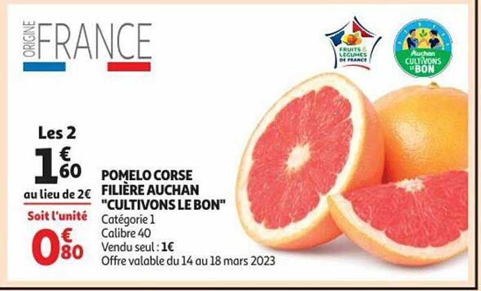 pomelo corse filière auchan "cultivons le bon"
