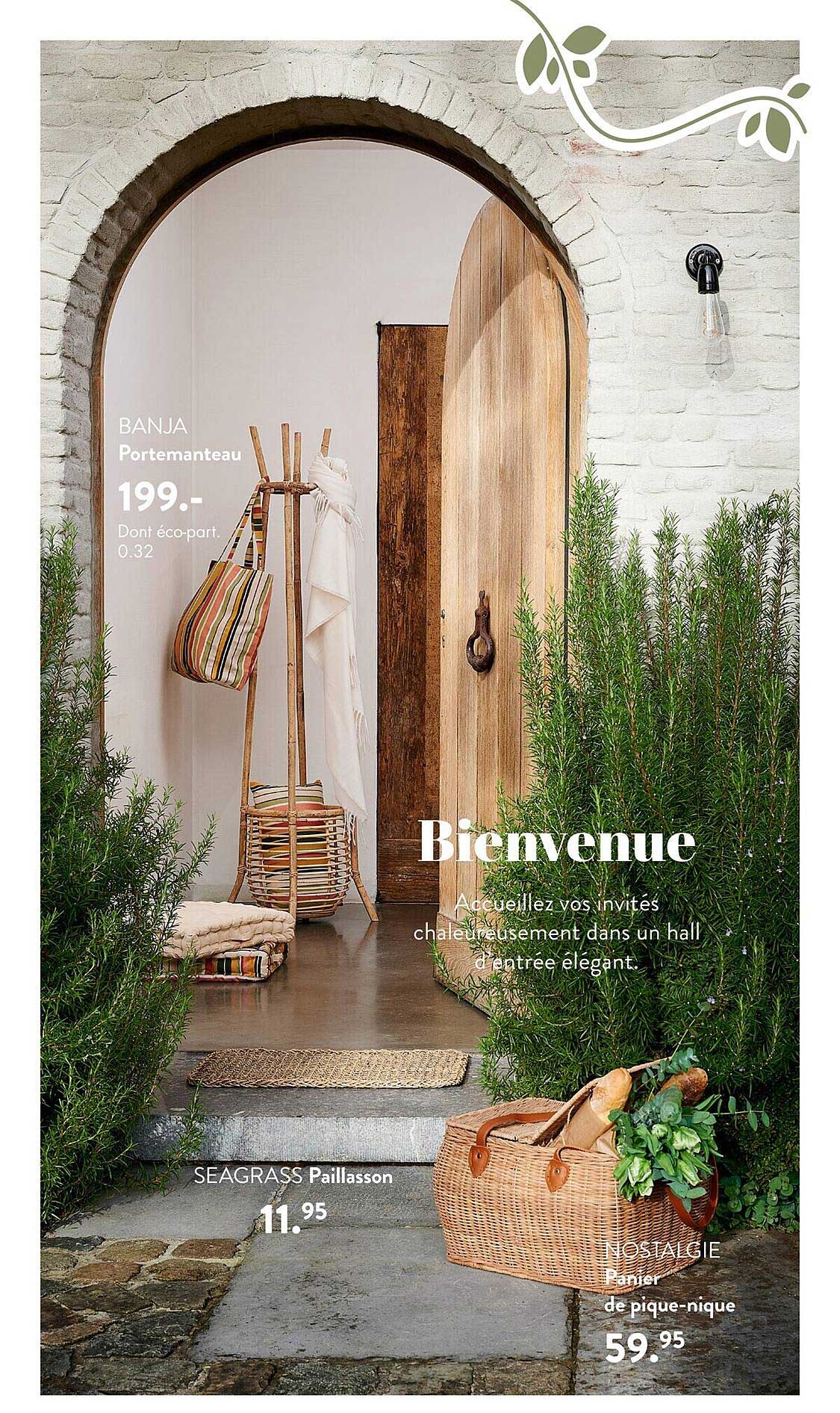 Portemanteau Banja, Paillasson Seagrass, Panier De Pique-nique Nostalgie