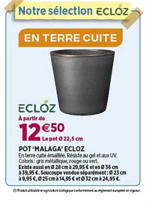 pot 'malaga' ecloz