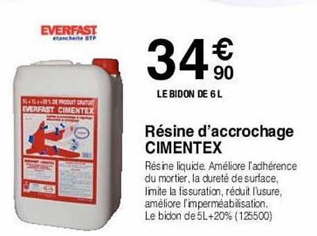 résine d'accrochage cimentex everfast