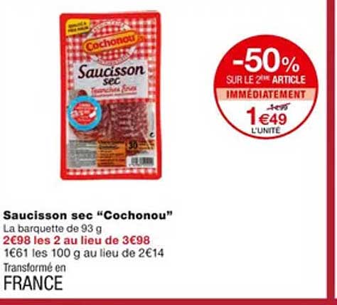 Saucisson Sec "cochonou"