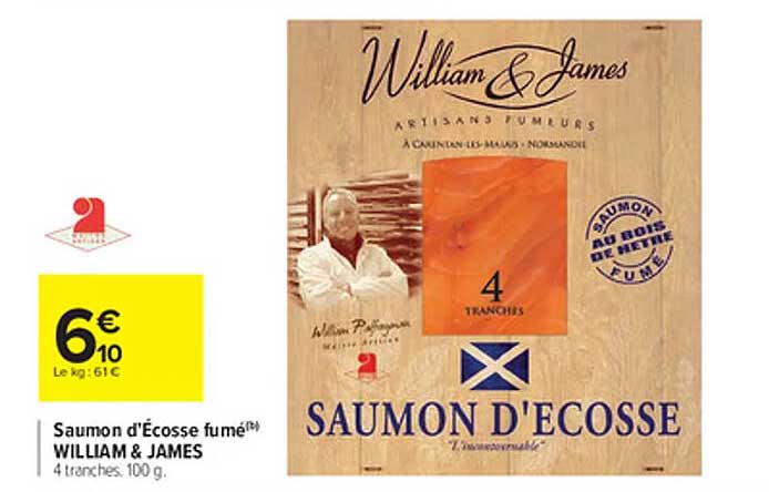 saumon d'écosse fumé william & james