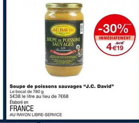 soupe de poissons sauvages "j.c. david"