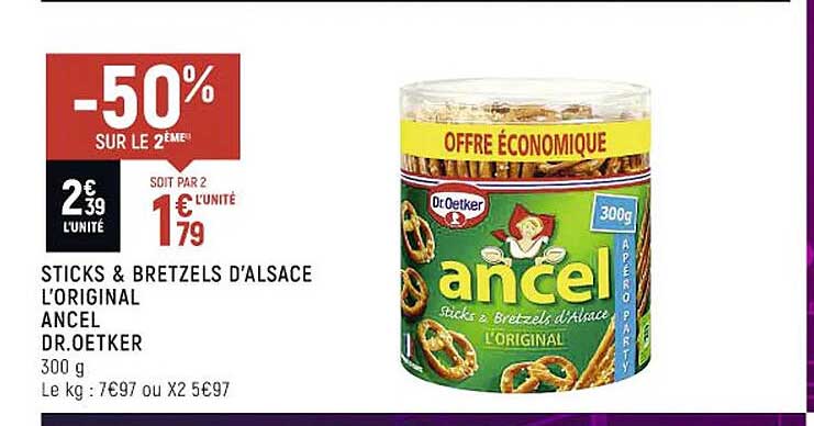 sticks & bretzels d'alsace l'original ancel dr.oetker