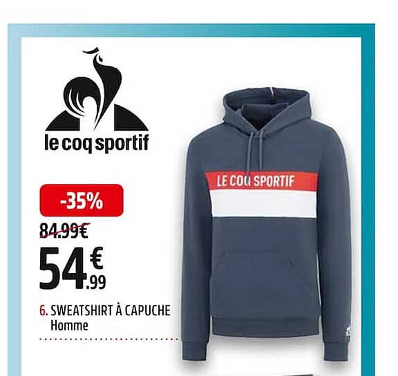 sweatshirt à capuche homme le coq sportif