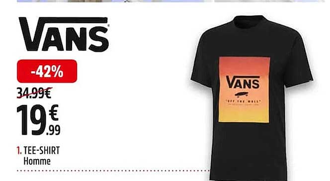 tee-shirt homme vans