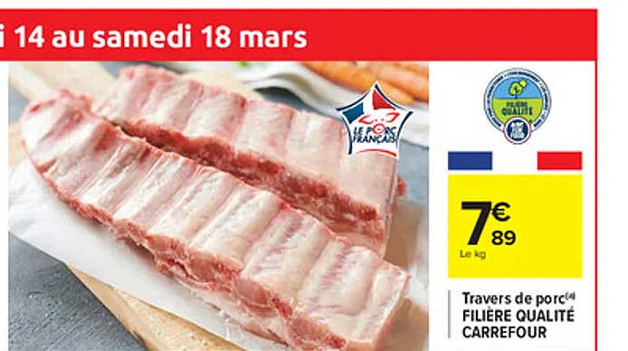 Travers De Porc Filière Qualité Carrefour