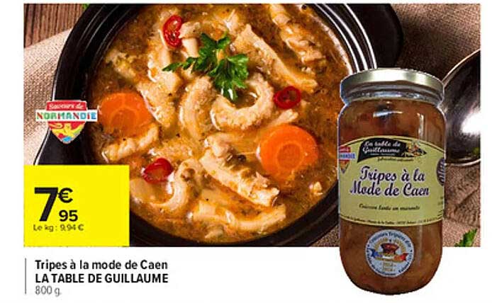 tripes à la mode de caen la table de guillaume