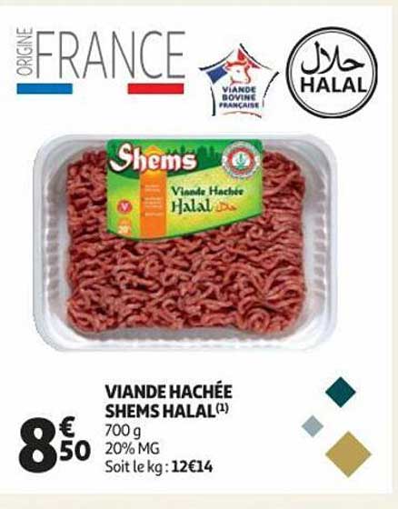 viande hachée shems halal
