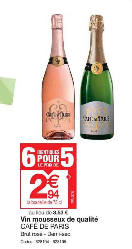 Vin Mousseux De Qualité Café De Paris