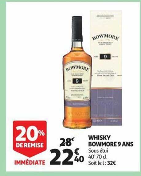 whisky bowmore 9 ans