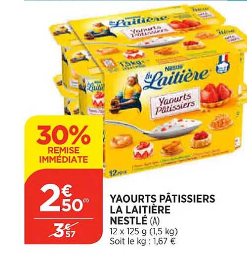 yaourts pâtissiers la laitière nestlé