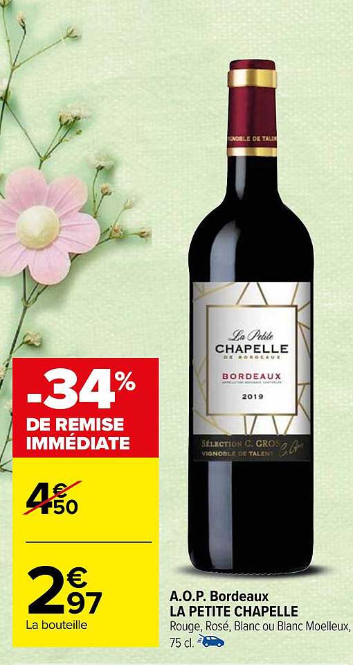 a.o.p. bordeaux la petite chapelle