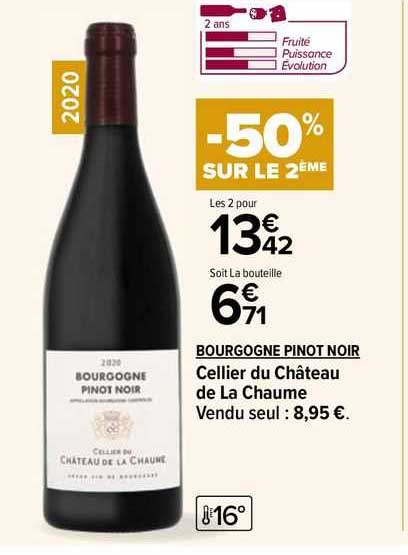bourgogne pinot noir cellier du château de la chaume