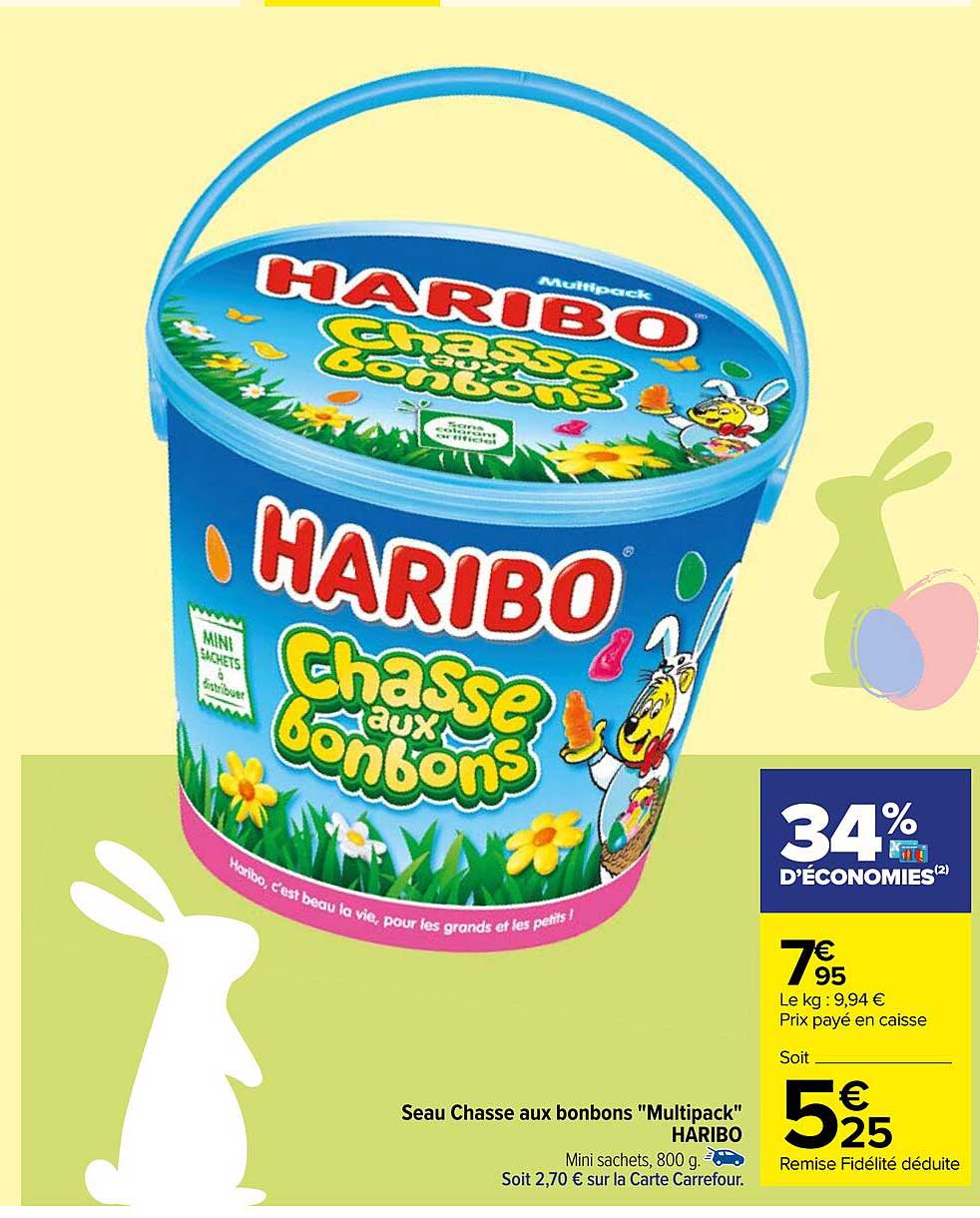 seau chasse aux bonbons "multipack" haribo