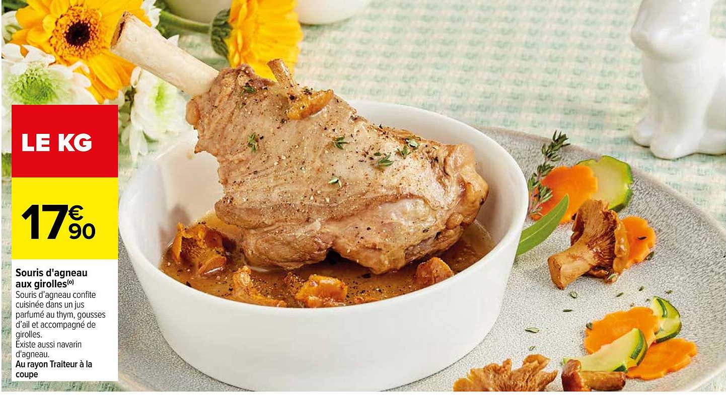 souris d'agneau aux girolles