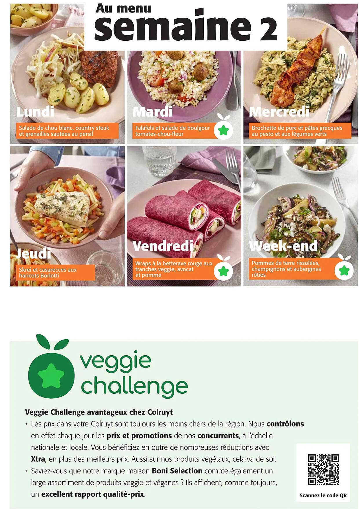 veggie challenge avantageux chez colruyt