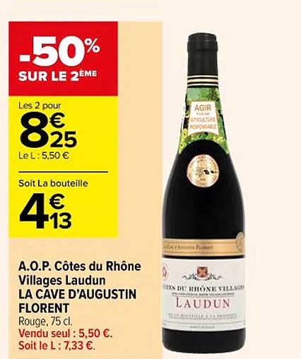 a.o.p. côtes du rhône villages laudun la cave d'augustin florent