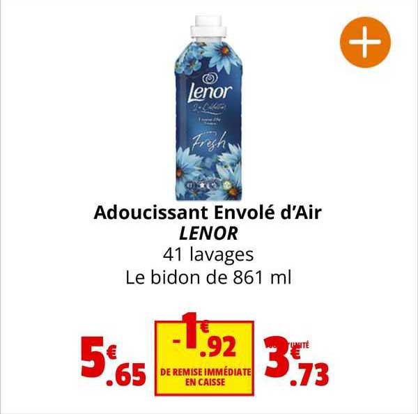 adoucissant envolé d'air lenor