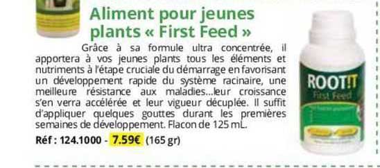 aliment pour jeunes plants «first feed»