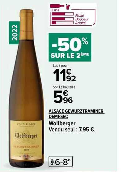 alsace gewurztraminer demi-sec wolfberger