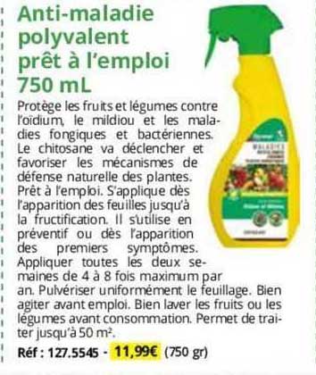 anti-maladie polyvalent prêt à l'emploi 750 ml
