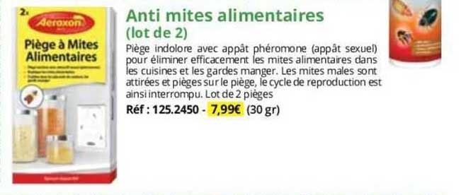 anti mites alimentaires (lot de 2) aeroxon