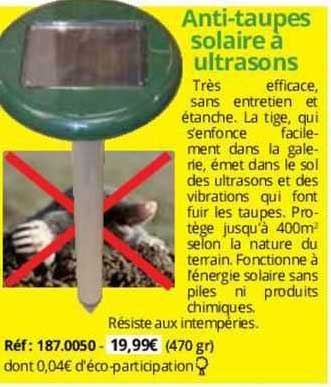 anti-taupes solaire à ultrasons