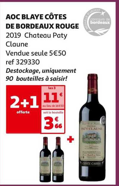 Aoc Blaye Côtes De Bordeaux Rouge