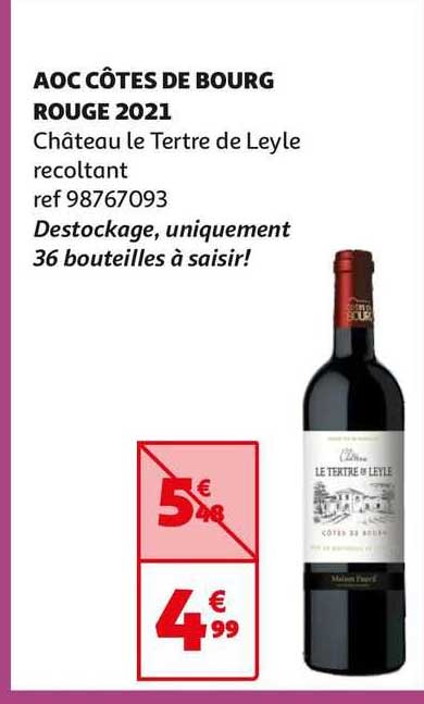 aoc côtes de bourg rouge 2021 château le tertre de leyle récoltant