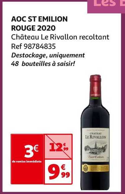 aoc st émilion rouge 2020