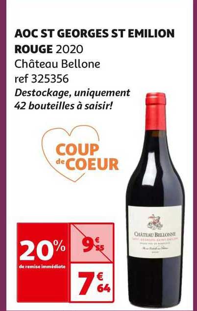 aoc st georges st émilion rouge 2020 château bellone