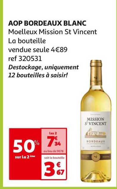 aop bordeaux blanc moelleux mission st vincent