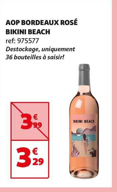 aop bordeaux rosé bikini beach