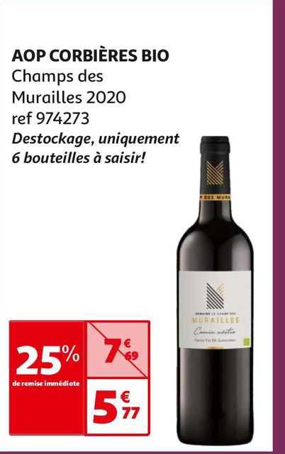 aop corbières bio champs des murailles 2020