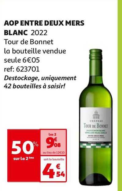 aop entre deux mers blanc 2022 tour de bonnet