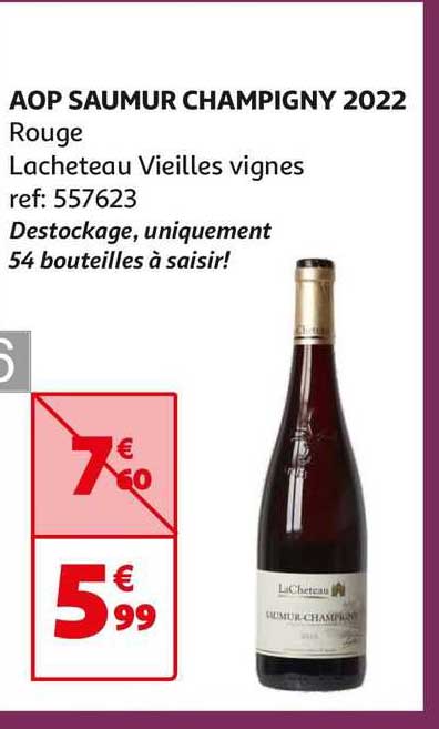 aop saumur champigny 2022 rouge lacheteau vieilles vignes