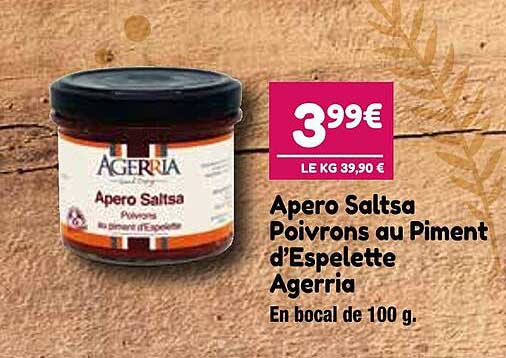 apéro saltsa poivrons au piment d'espelette agerria