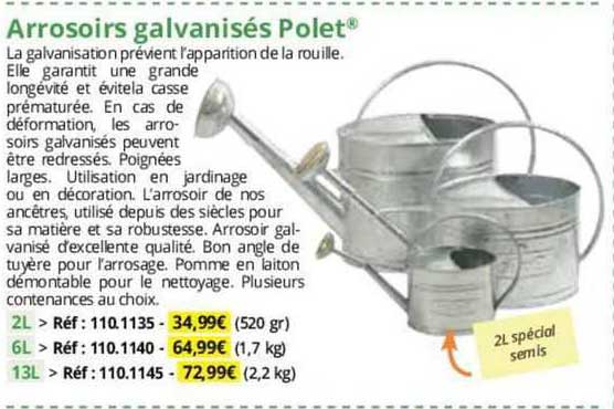 arrosoirs galvanisés polet