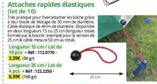 Attaches Rapides élastiques (lot De 10)