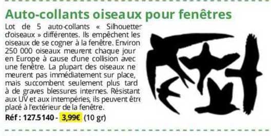 Auto-collants Oiseaux Pour Fenêtres