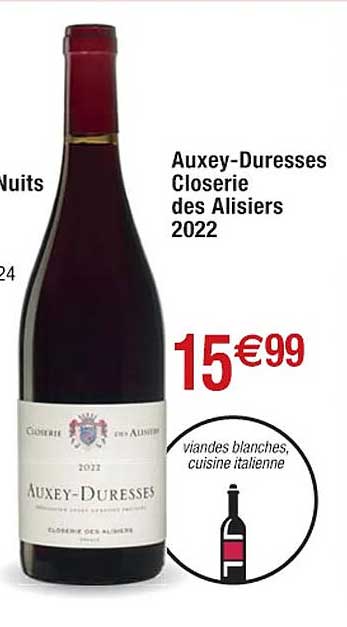 auxey-duresses closerie des alisiers 2022