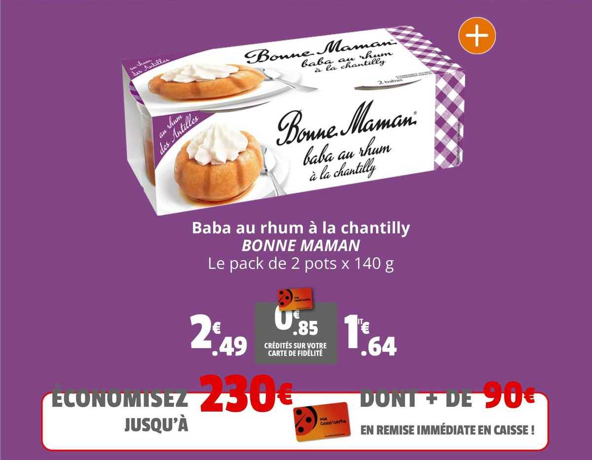 baba au rhum à la chantilly bonne maman