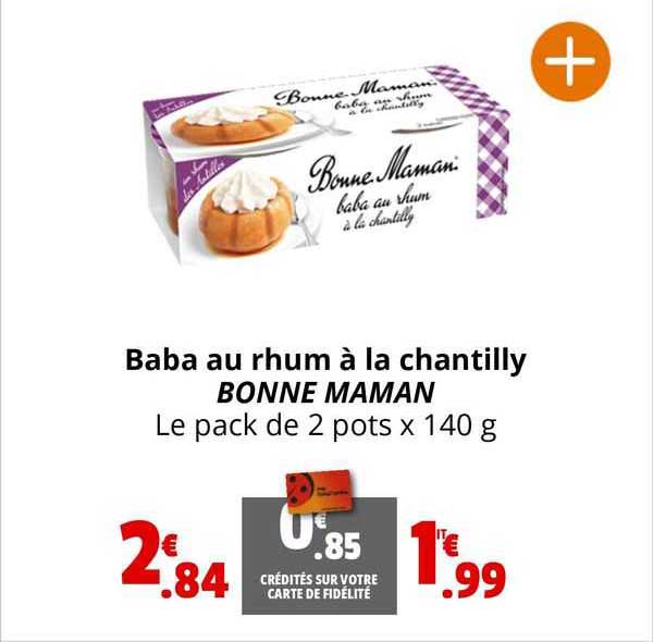 baba au rhum à la chantilly bonne maman