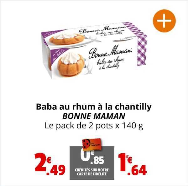 baba au rhum à la chantilly bonne maman