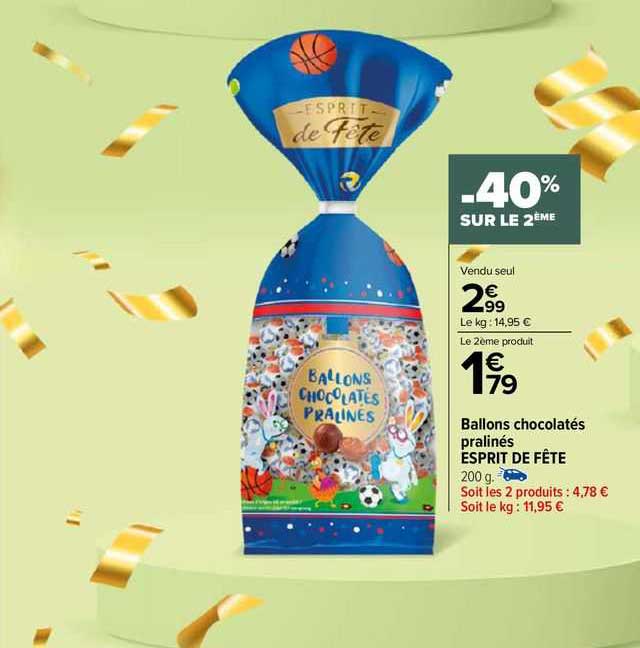 Ballon Chocolatés Pralinés Esprit De Fête