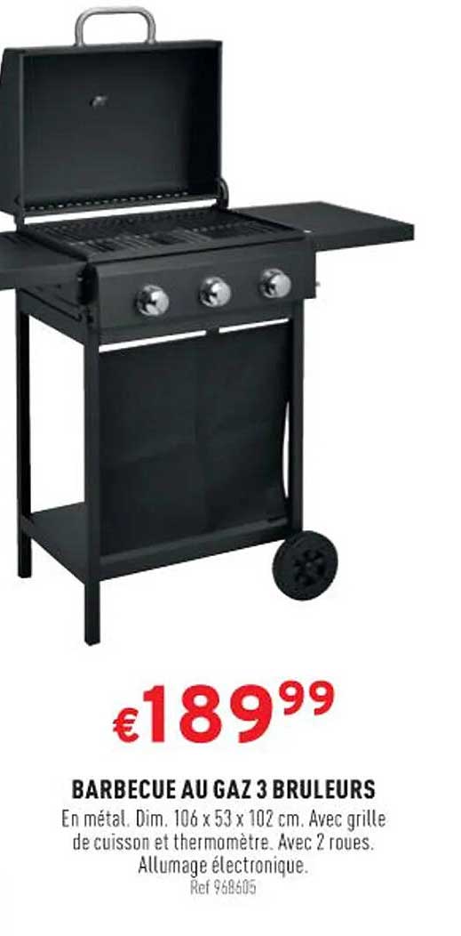 barbecue au gaz 3 bruleurs