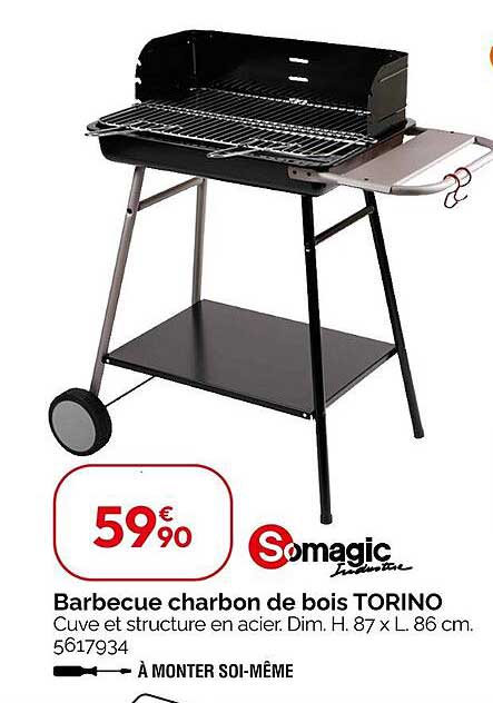 barbecue chardon de bois torino somagic