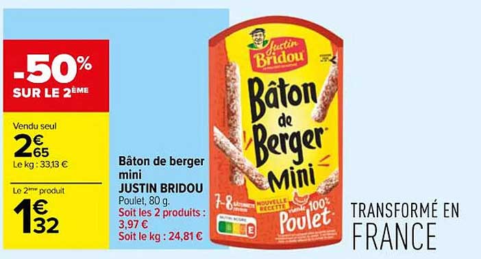 bâton de berger mini justin bridou