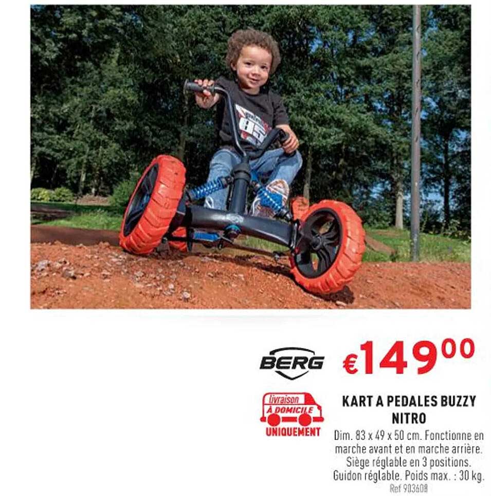 berg kart à pedales buzzy nitro
